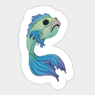 Sad Fish Sticker